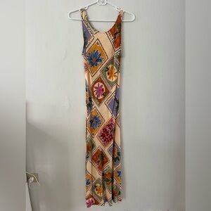Colorful Floral Patchwork Maxi Dress